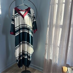 Free People Hot Shot Striped V-Neck Maxi Dress